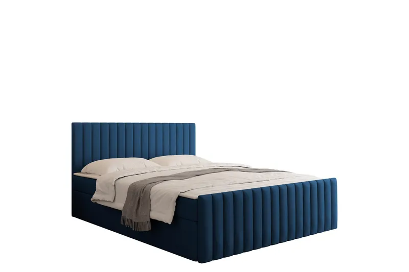 Calrosor Sängpaket Kontinentalsäng med Förvaring 140x200 cm - Blå - Möbler - Säng - Kontinentalsäng