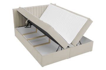 Calrosor Sängpaket Kontinentalsäng med Förvaring 140x200 cm - Grå - Möbler - Säng - Kontinentalsäng