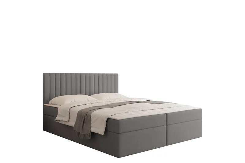 Calrosor Sängpaket Kontinentalsäng med Förvaring 140x200 cm, Grå