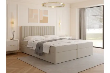 Calrosor Sängpaket Kontinentalsäng med Förvaring 160x200 cm - Beige - Möbler - Säng - Kontinentalsäng