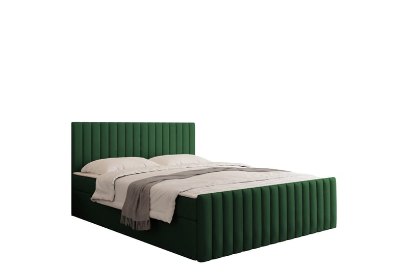 Calrosor Sängpaket Kontinentalsäng med Förvaring 160x200 cm - Grön - Möbler - Säng - Kontinentalsäng
