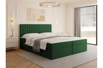 Calrosor Sängpaket Kontinentalsäng med Förvaring 160x200 cm - Grön - Möbler - Säng - Kontinentalsäng
