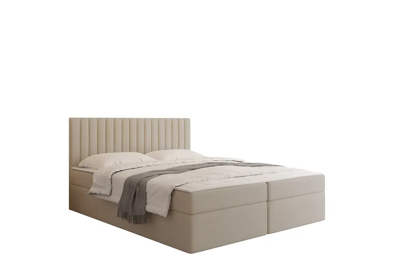 Calrosor Sängpaket Kontinentalsäng med Förvaring 180x200 cm, Beige