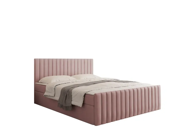 Calrosor Sängpaket Kontinentalsäng med Förvaring 180x200 cm - Rosa - Möbler - Säng - Kontinentalsäng