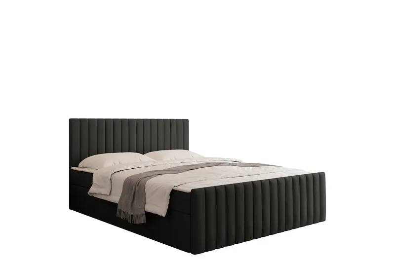 Calrosor Sängpaket Kontinentalsäng med Förvaring 180x200 cm - Svart - Möbler - Säng - Kontinentalsäng