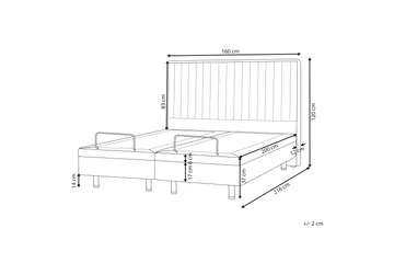 Carleigh Sängram 160x200 cm - Beige - Möbler - Säng - Ställbar säng