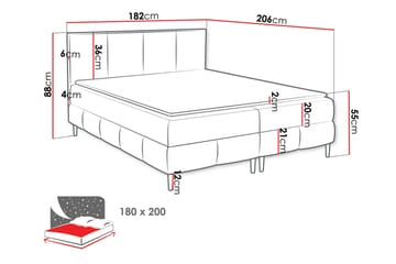 Celestine Förvaringssäng 180x200 cm - Blå - Möbler - Säng - Kontinentalsäng