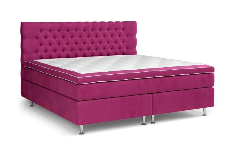 Celine Kontinentalsäng 210x210cm - Rosa/Sammet - Möbler - Säng - Kontinentalsäng