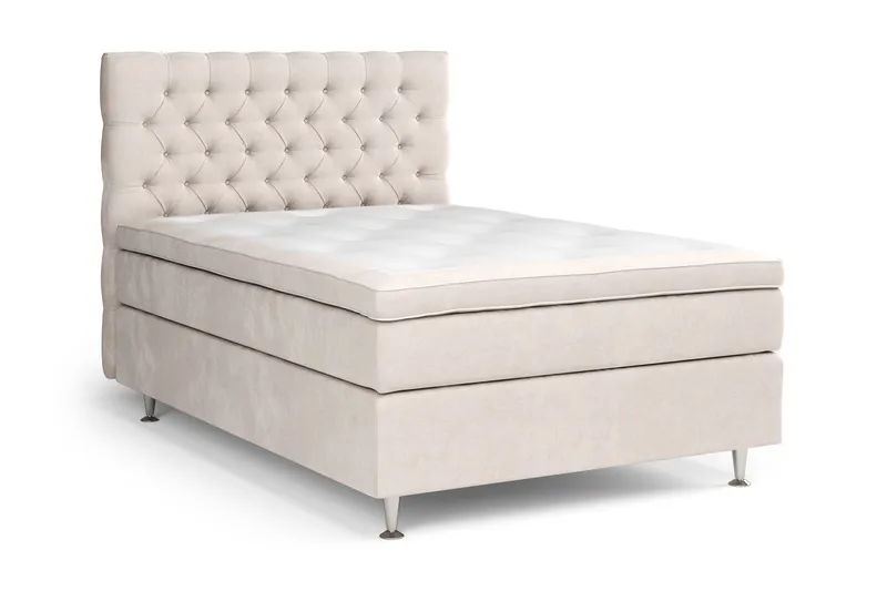Celine Sängpaket 140x200cm - Beige/Sammet - Möbler - Säng - Kontinentalsäng