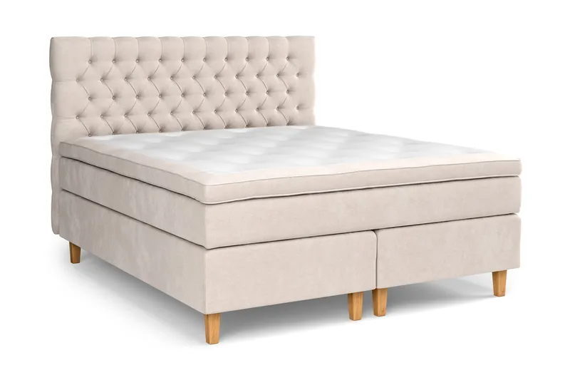 Celine Sängpaket 160x200cm - Beige/Sammet - Möbler - Säng - Kontinentalsäng