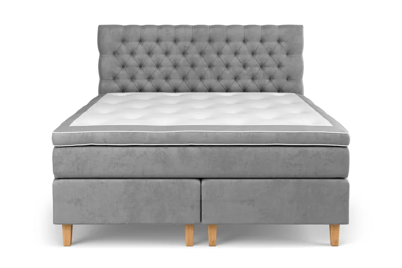Celine Sängpaket 180x200 cm - Grå/Sammet - Möbler - Säng - Kontinentalsäng