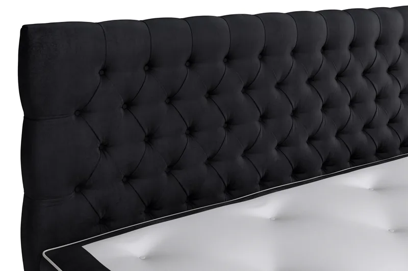 Celine Sängpaket 180x200 cm - Svart/Sammet - Möbler - Säng - Kontinentalsäng