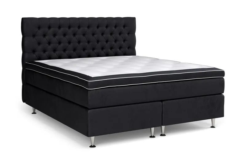 Celine Sängpaket 180x200 cm - Svart/Sammet - Möbler - Säng - Kontinentalsäng