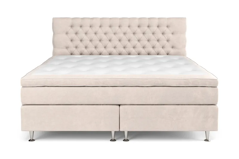 Celine Sängpaket 210x210cm, Beige/Sammet