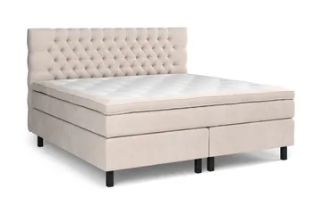 Celine Sängpaket 210x210cm - Beige/Sammet - Möbler - Säng - Kontinentalsäng