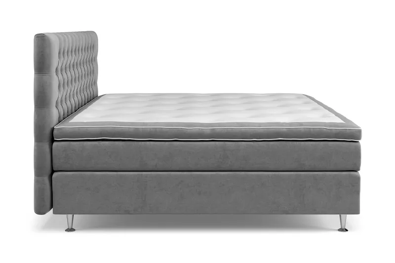 Celine Sängpaket 210x210cm - Grå/Sammet - Möbler - Säng - Kontinentalsäng