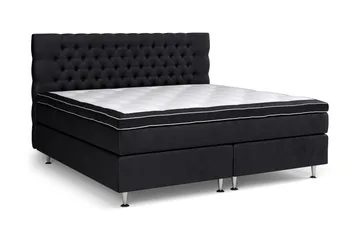 Celine Sängpaket 210x210cm - Svart / Sammet - Möbler - Säng - Kontinentalsäng