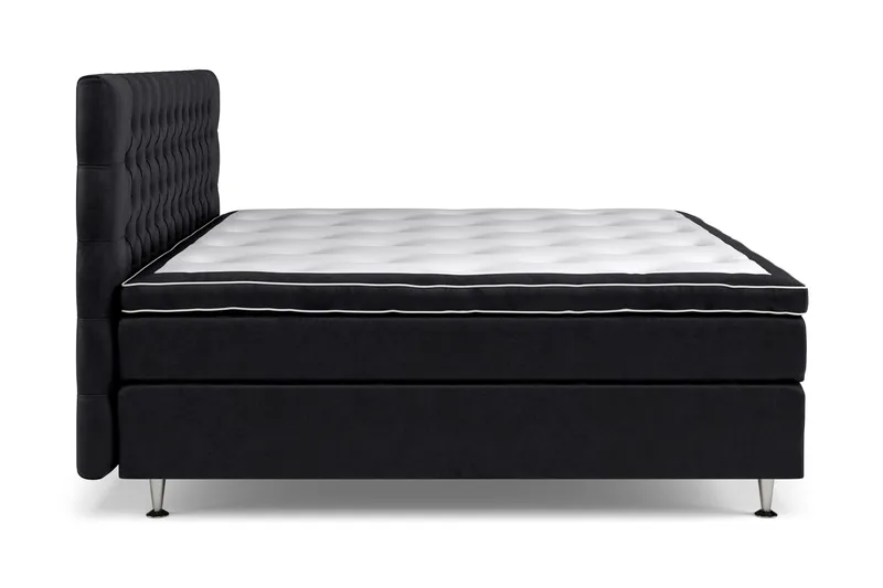 Celine Sängpaket 210x210cm - Svart / Sammet - Möbler - Säng - Kontinentalsäng