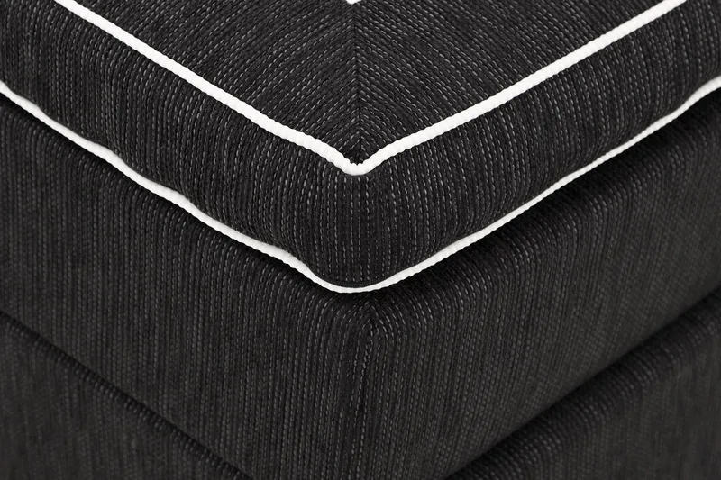 Charleston Kontinentalsäng 160x200 Fast Polyeterskum - Svart - Möbler - Säng - Kontinentalsäng