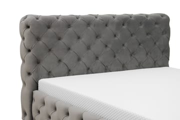 Chesterfield Komplett Sängpaket Sängram med Madrass 120x200 cm - Grå - Möbler - Säng - Ramsäng