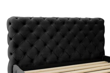 Chesterfield Komplett Sängpaket Sängram med Madrass 120x200 cm - Svart - Möbler - Säng - Ramsäng