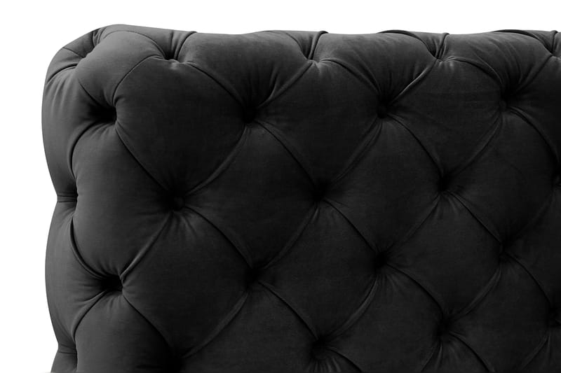 Chesterfield Komplett Sängpaket Sängram med Madrass 120x200 cm - Svart - Möbler - Säng - Ramsäng