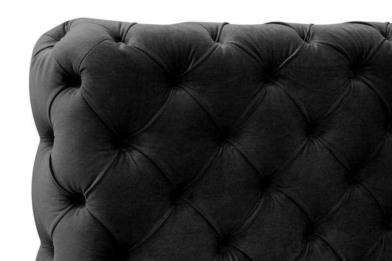 Chesterfield Komplett Sängpaket Sängram med Madrass 120x200 cm - Svart - Möbler - Säng - Ramsäng