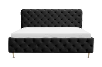 Chesterfield Komplett Sängpaket Sängram med Madrass 160x200 cm