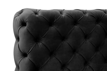 Chesterfield Komplett Sängpaket Sängram med Madrass 180x200 cm - Svart - Möbler - Säng - Ramsäng
