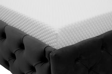 Chesterfield Komplett Sängpaket Sängram med Madrass 180x200 cm - Svart - Möbler - Säng - Ramsäng