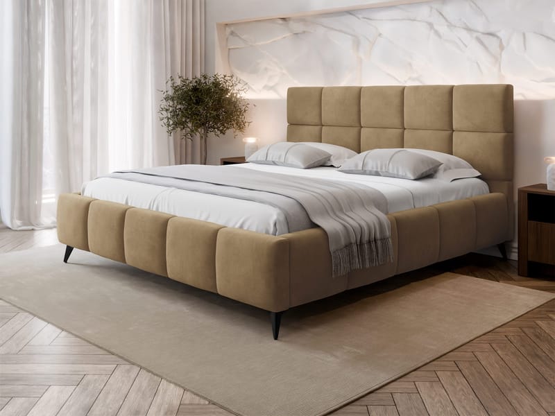 Cinerea Sängram med förvaring 160x200 cm - brun - Möbler - Säng - Säng med förvaring