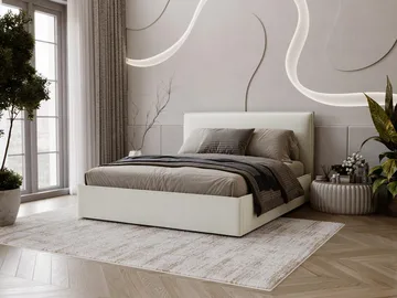 Cirencester Sängram 160x200 cm med Lyftförvaring - beige - Möbler - Säng - Säng med förvaring