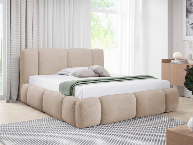 Cirencester Sängram med förvaring 160x200 cm - beige - Möbler - Säng - Säng med förvaring