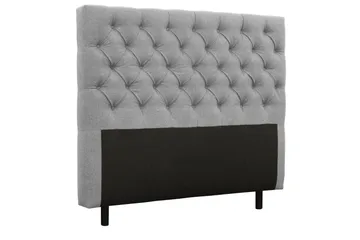 Coral Komplett Sängpaket – Kontinentalsäng 180x200 cm i Tyg med Sänggavel + Bäddmadrass - Grå - Möbler - Säng - Kontinentalsäng