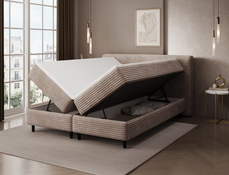 Cortiko Sängpaket Kontinentalsäng med förvaring 180x200 cm - svart - Möbler - Säng - Kontinentalsäng