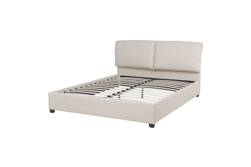 Deagan Sängram 140x200 cm, Beige/Mörkt trä