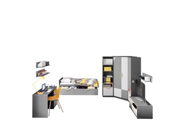 Dekona Möbelset För Sovrum - Grå/Vit - Möbler - Säng - Möbelset för sovrum