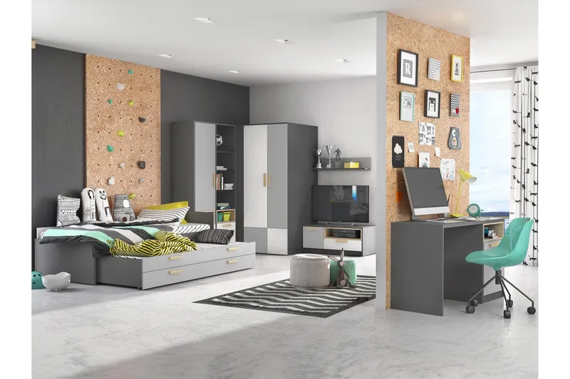 Dekona Möbelset För Sovrum - Grå/Vit - Möbler - Säng - Möbelset för sovrum