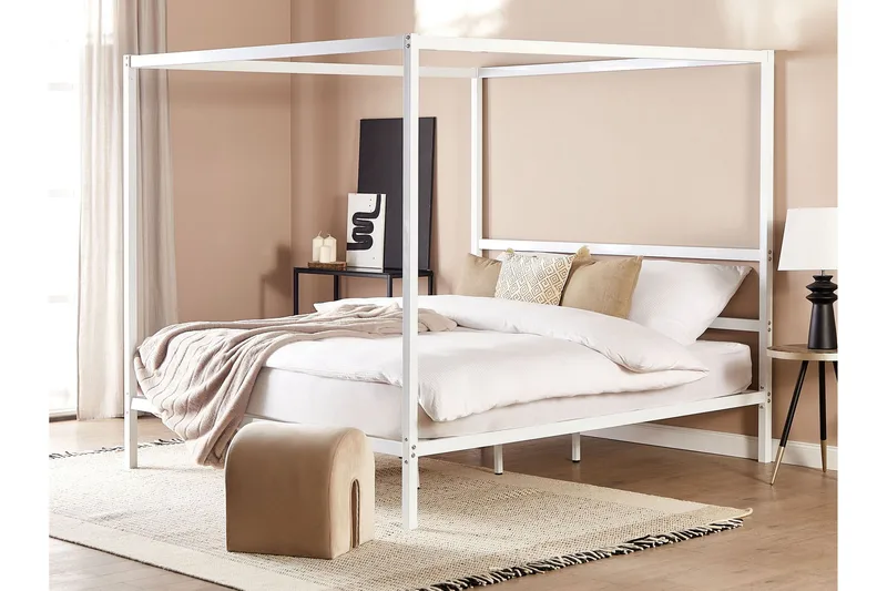 Denaya Himmelsäng 180x200 cm - Vit - Möbler - Säng - Himmelsäng