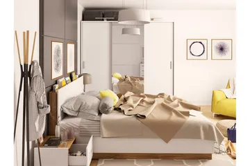 Dentrona Möbelset För Sovrum - Vit/Beige - Möbler - Säng - Möbelset för sovrum