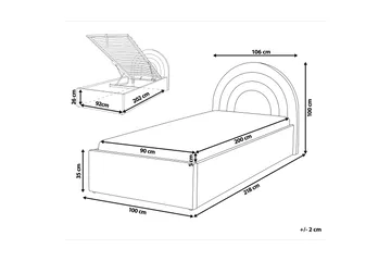 Diantha Sängram 90x200 cm - Rosa - Möbler - Säng - Säng med förvaring
