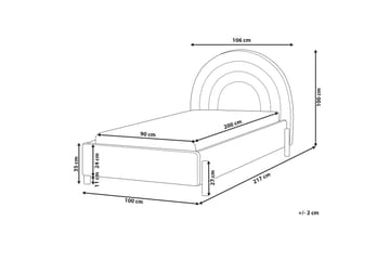 Diantha Sängram 90x200 cm - Rosa/Ljust trä - Möbler - Säng - Sängram & sängstomme