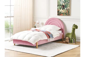 Diantha Sängram 90x200 cm - Rosa/Ljust trä - Möbler - Säng - Sängram & sängstomme