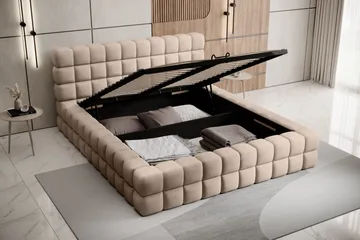 Dizzle Sängram 180x200 cm - Beige - Möbler - Säng - Säng med förvaring