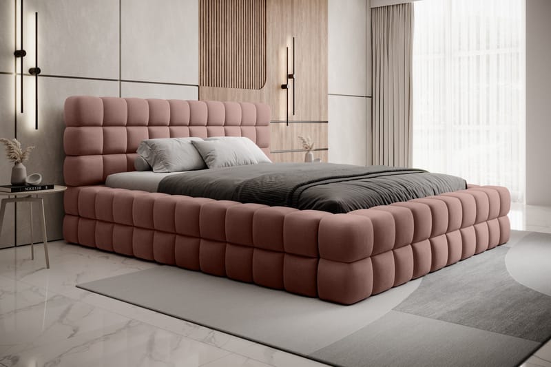 Dizzle Sängram 180x200 cm - Rosa - Möbler - Säng - Säng med förvaring