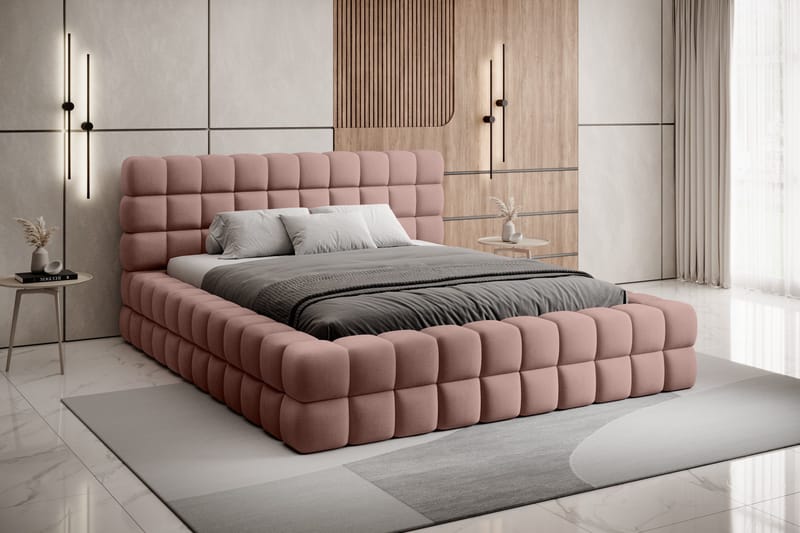 Dizzle Sängram 180x200 cm - Rosa - Möbler - Säng - Säng med förvaring