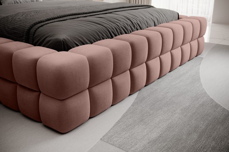 Dizzle Sängram 180x200 cm - Rosa - Möbler - Säng - Säng med förvaring