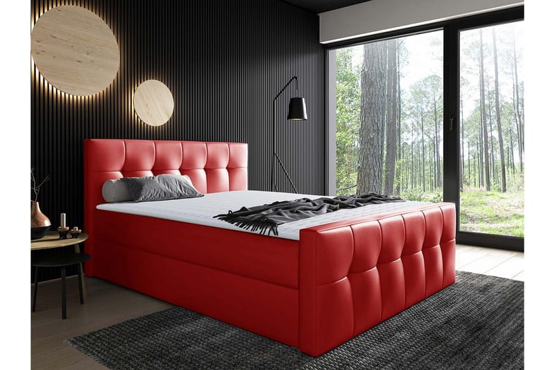 Doncaster Sängpaket Kontinentalsäng 160x200 cm - Röd - Möbler - Säng - Kontinentalsäng
