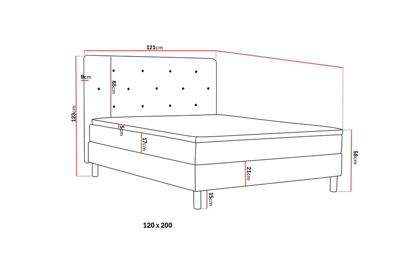 Dream Komplett Sängpaket 120 cm - Mörkgrå - Möbler - Säng - Kontinentalsäng