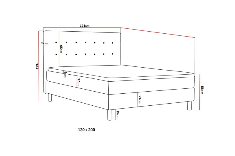 Dream Komplett Sängpaket 120x200 cm - Grå - Möbler - Säng - Kontinentalsäng